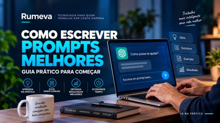 Pessoa usando inteligência artificial para aprender como escrever prompts melhores e obter respostas mais úteis