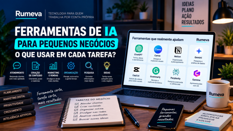 Ferramentas de inteligência artificial para pequenos negócios organizarem tarefas e aumentarem a produtividade