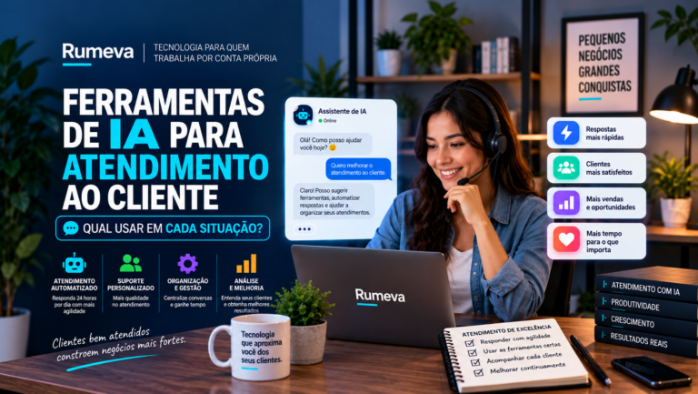 Profissional usando ferramentas de inteligência artificial para melhorar e organizar o atendimento ao cliente